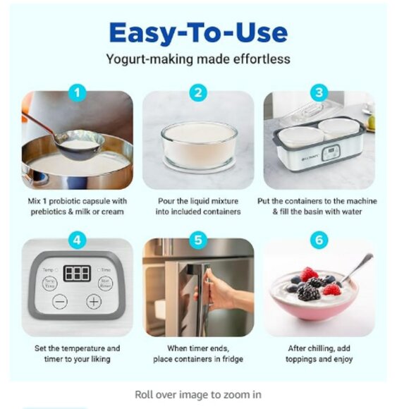 Ultimate Probiotic Yogurt Maker | Adjustable Time & Temp Control - Picture 2 of 2